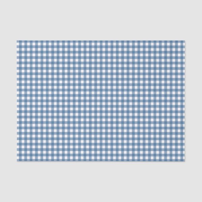 Papier Mousseline Guingan bleu classique (Recto)