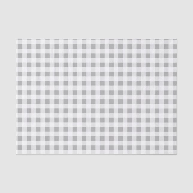 Papier Mousseline Guingan | de ferme gris et blanc (Recto)