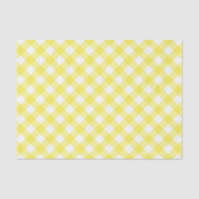 Papier Mousseline Guingan jaune ensoleillé (Recto)