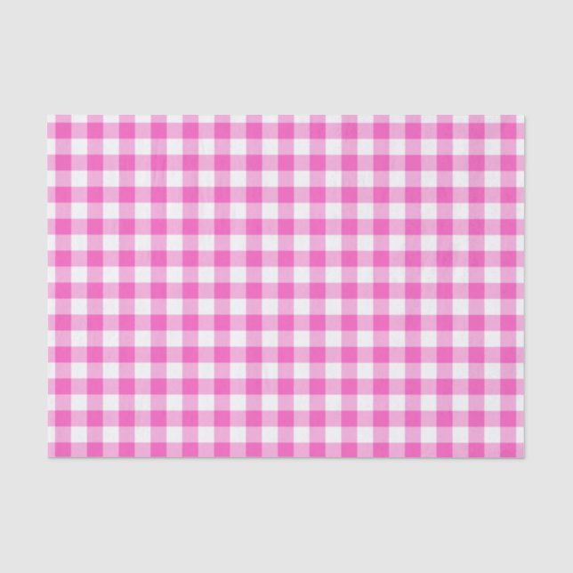 Papier Mousseline Guingan rose (Recto)