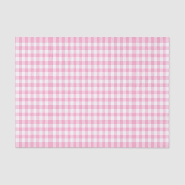 Papier Mousseline guingan rose mignon, girly (Recto)