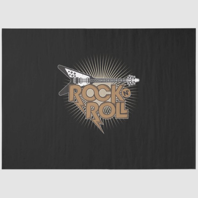 Papier Mousseline guitare rock n roll (Recto)