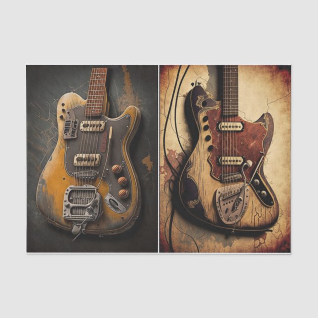 Papier Mousseline Guitares électriques (Recto)