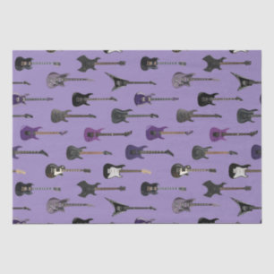 Papier Mousseline 💜 guitares électriques violettes