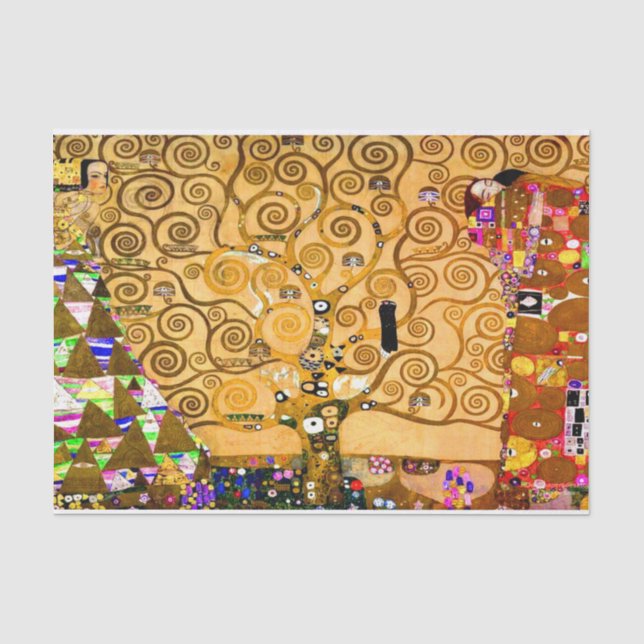 Papier Mousseline Gustav Klimt Arbre de vie (Recto)