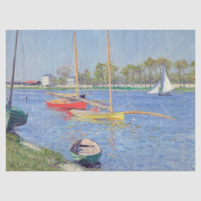 Papier Mousseline Gustave Caillebotte - La Seine à Argenteuil (Recto)