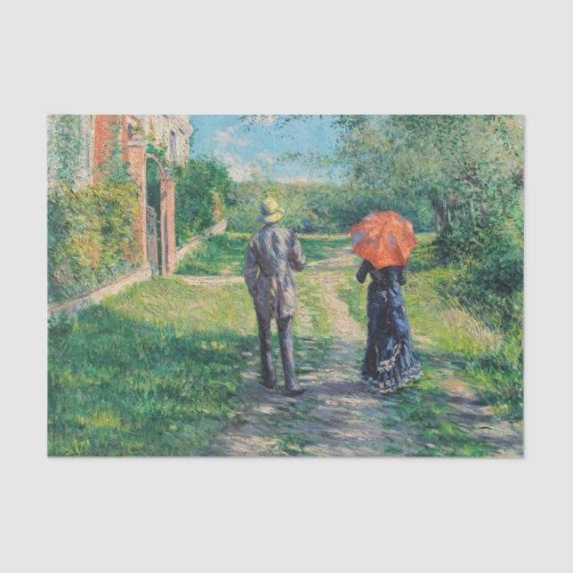 Papier Mousseline Gustave Caillebotte - Le chemin vers le haut (Recto)