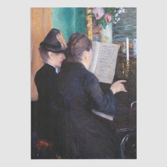 Papier Mousseline Gustave Caillebotte - Leçon de piano (Créateur téléchargé)