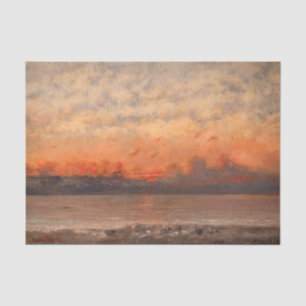 Papier Mousseline Gustave Courbet - Coucher de soleil
