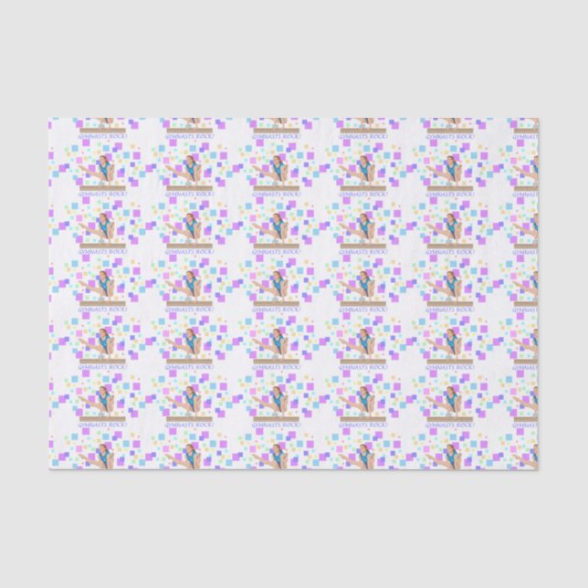 Papier Mousseline Gymnaste Rock !  Bouton Solde (Recto)