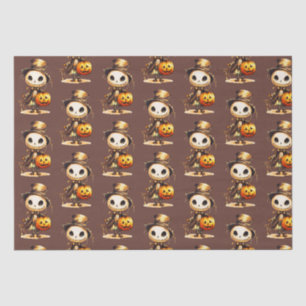 Papier Mousseline Halloween Brown Ghoul Top Hat Jack-o'