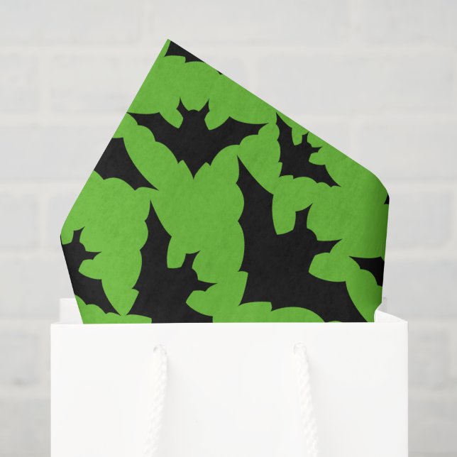 Papier Mousseline Halloween chauves-chauves-souris cool éffrayant mo (Sac cadeau)