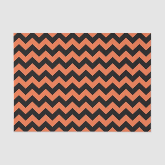 Papier Mousseline Halloween chevron tissu papier cadeau sac cadeau (Recto)