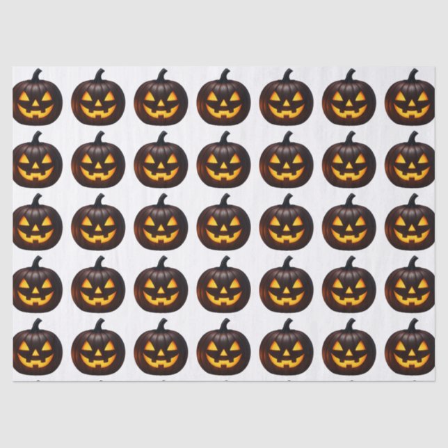 Papier Mousseline Halloween Citrouille festif (Recto)