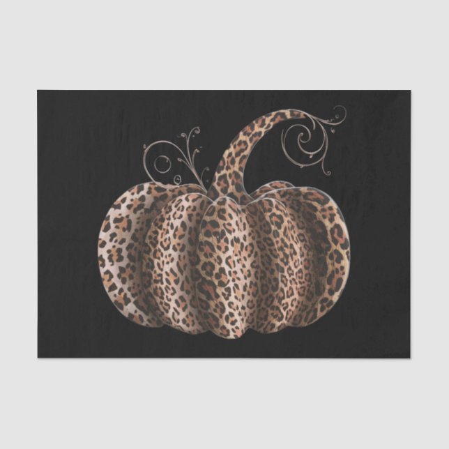 Papier Mousseline Halloween Citrouille Plaid Leopard automne Thanksg (Recto)