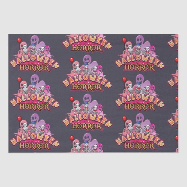 Papier Mousseline Halloween Clowns effrayants Horreur (Recto)