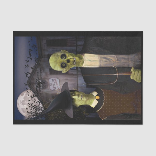 Papier Mousseline Halloween gothique américain (Recto)
