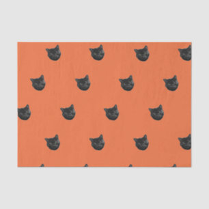 Papier Mousseline Halloween noir chatte tissu papier cadeau sac cach