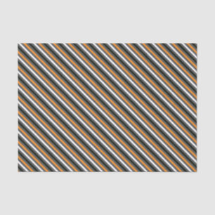 Papier Mousseline Halloween rétro 1960 diagonale bande noire orange