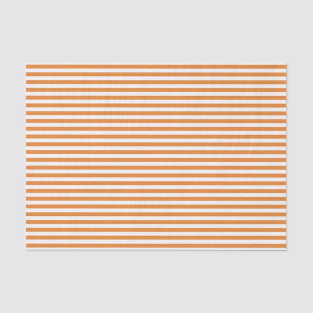 Papier Mousseline Halloween Retro Orange Blanc Horizontal Grandes (Recto)