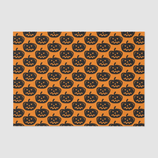 Papier Mousseline Halloween sculpté citrouille tête cadeau remplissa (Recto)
