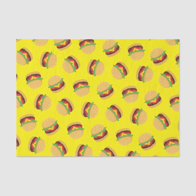 Papier Mousseline Hamburger Anniversaire Burger Enfants Tissu Papier (Recto)