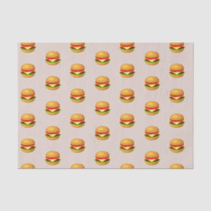 Papier Mousseline Hamburger Lover Cheeseburger Cute Motif Carrelé
