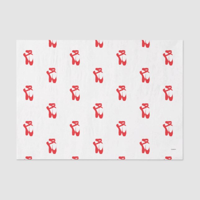 Papier Mousseline HAMbyWG - Chaussons Ballerina en rouge (Recto)