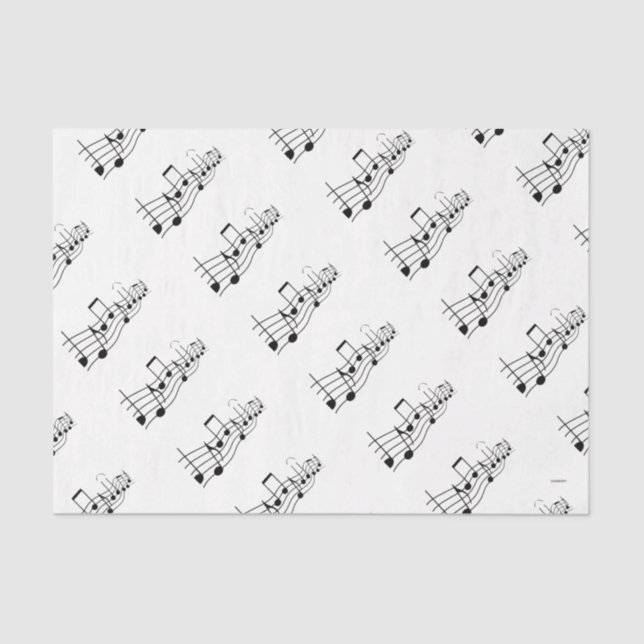 Papier Mousseline HAMbyWG - Notes musicales - (Recto)