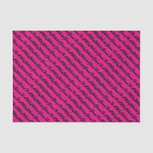 Papier Mousseline HAMbyWG - Papier Tissu - Logo de signature rose ch (Recto)