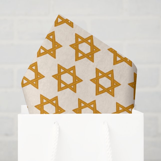 Papier Mousseline HANOUKKA STAR OF DAVID Jewish Holiday Bar Mitzvah (Sac cadeau)
