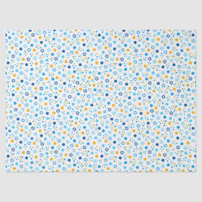 Papier Mousseline Hanoukka Stars (Recto)
