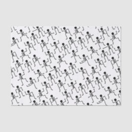 Papier Mousseline Happy Dancing Skeletons Horror Motif