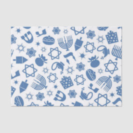 Papier Mousseline Happy Hanoukka Blue Star of David Tissue Paper