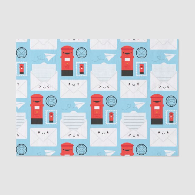 Papier Mousseline Happy Mail - Kawaii Post (Recto)