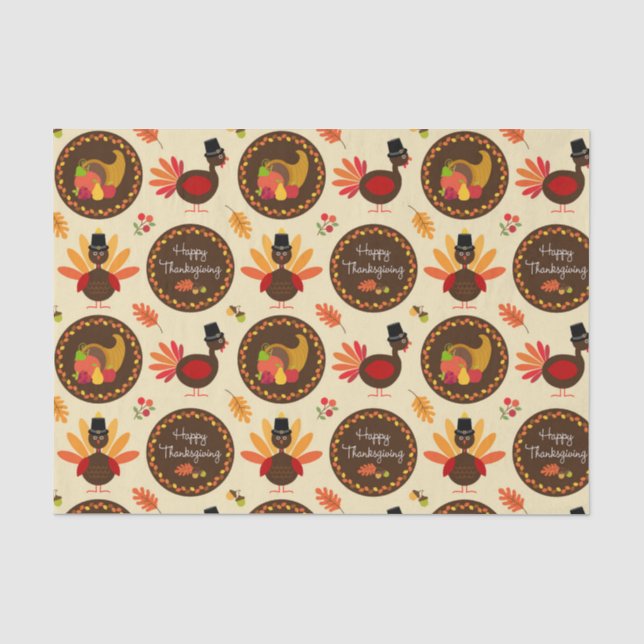 Papier Mousseline Happy Thanksgiving (Recto)