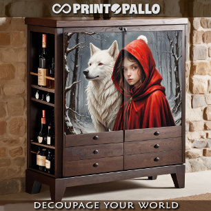 Papier Mousseline Happy XMas Red Riding hood (et le loup)