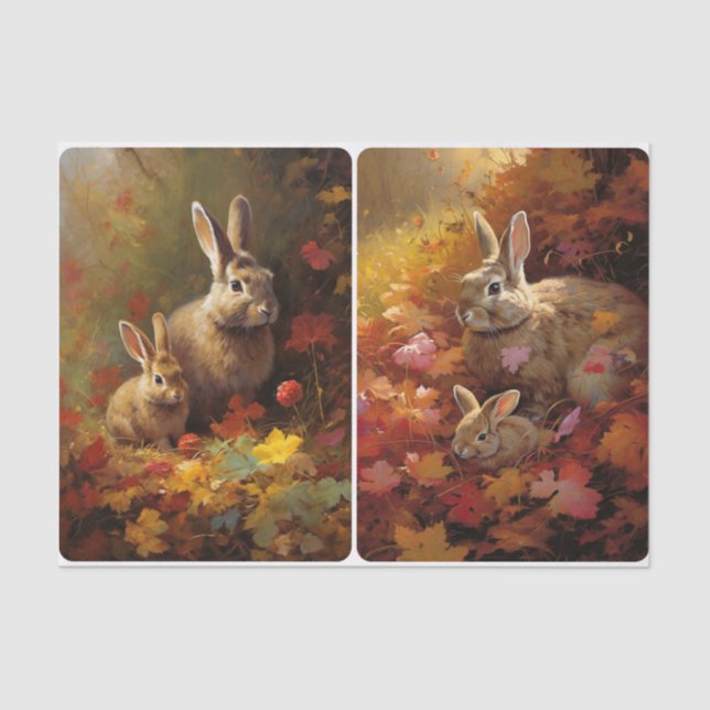 Papier Mousseline Hares de récolte (Recto)