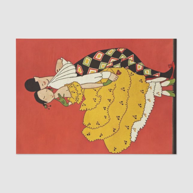 Papier Mousseline « Harlequin Dancer » par Annie Fish (Recto)