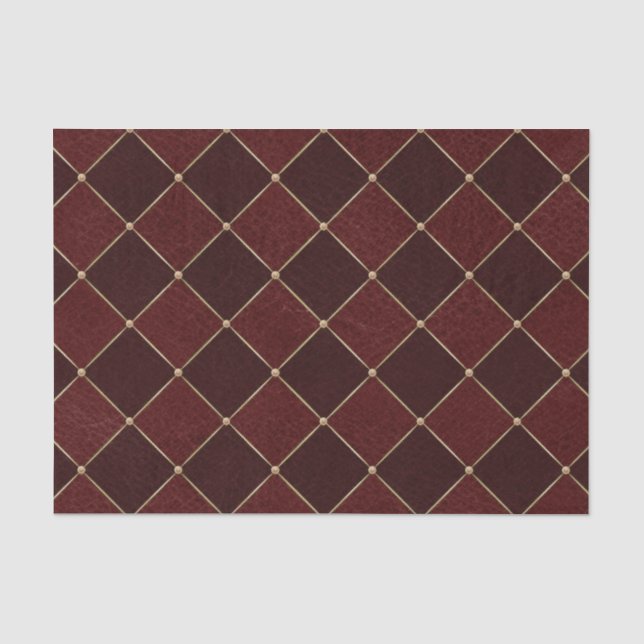 Papier Mousseline Harlequin de Bourgogne Rhombus Effet en cuir (Recto)