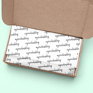 Papier Mousseline Hashtag personnalisé Moderne minimaliste élégant