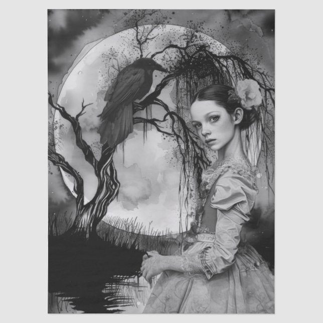 Papier Mousseline Hauning Imaginaire levain gothique et fille victor (Recto)