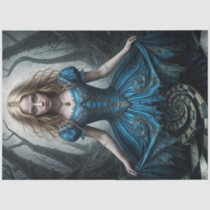 Papier Mousseline Haunting Alice in Wonderland Dark Decoupage