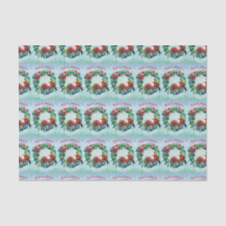 Papier Mousseline Hawaii Mele Kalikimaka Wreath Tissue Paper
