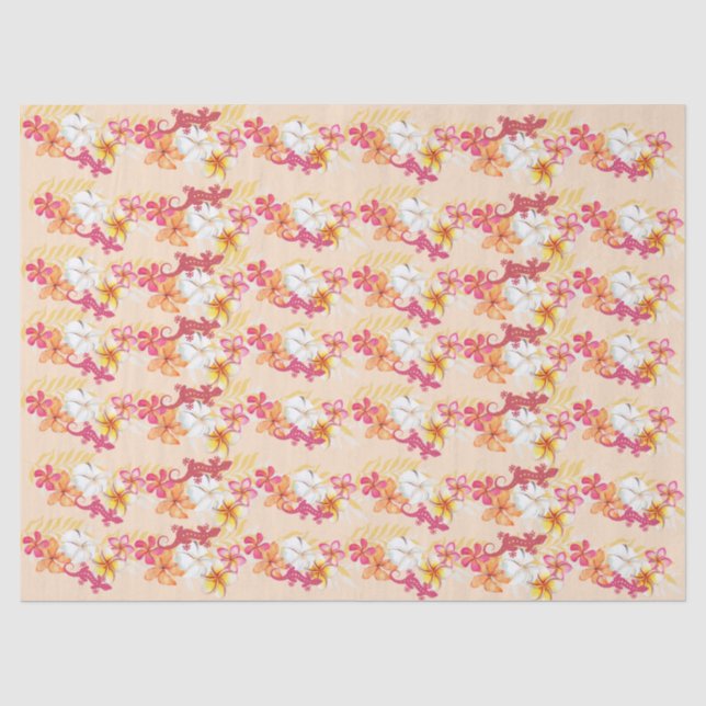 Papier Mousseline Hawaiian Tropics 2 Plumeria Papier Tissu (Recto)