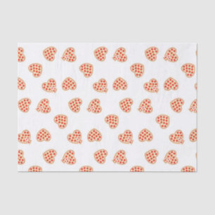 Papier Mousseline Heart Pepperoni Pizza Motif