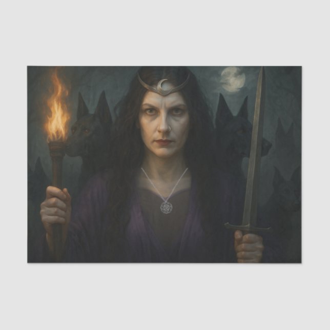 Papier Mousseline Hecate, déesse du carrefour (Recto)