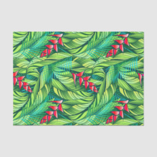 Papier Mousseline Heliconia tropical floral