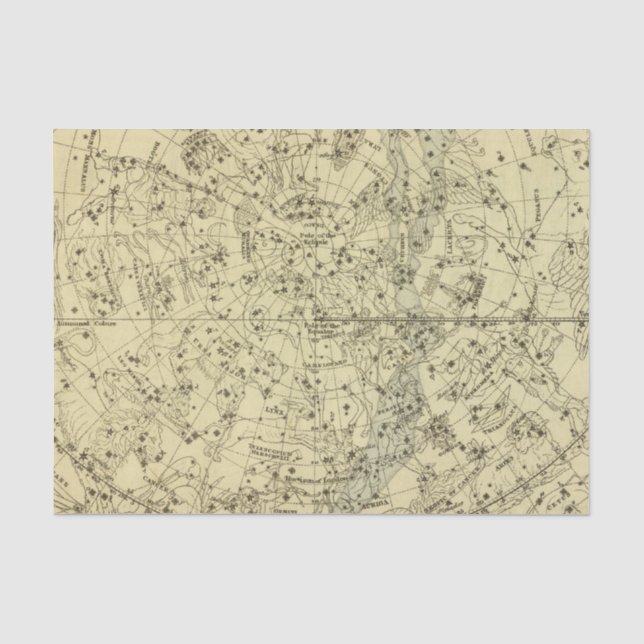 Papier Mousseline Hémisphère céleste du nord (Recto)