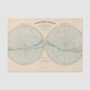 Papier Mousseline Hémisphère de Celeste de Planisphere